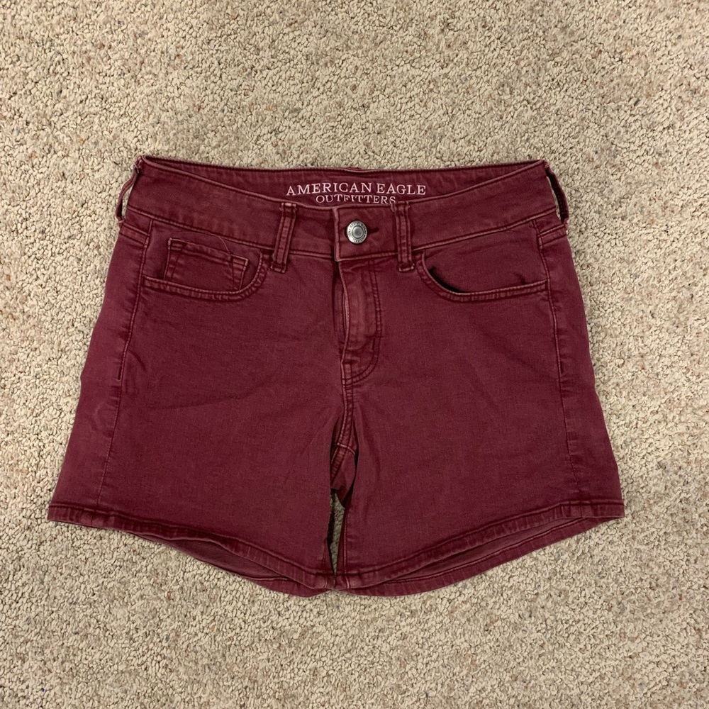 American Eagle Midi distressed denim Shorts, 5” inseam